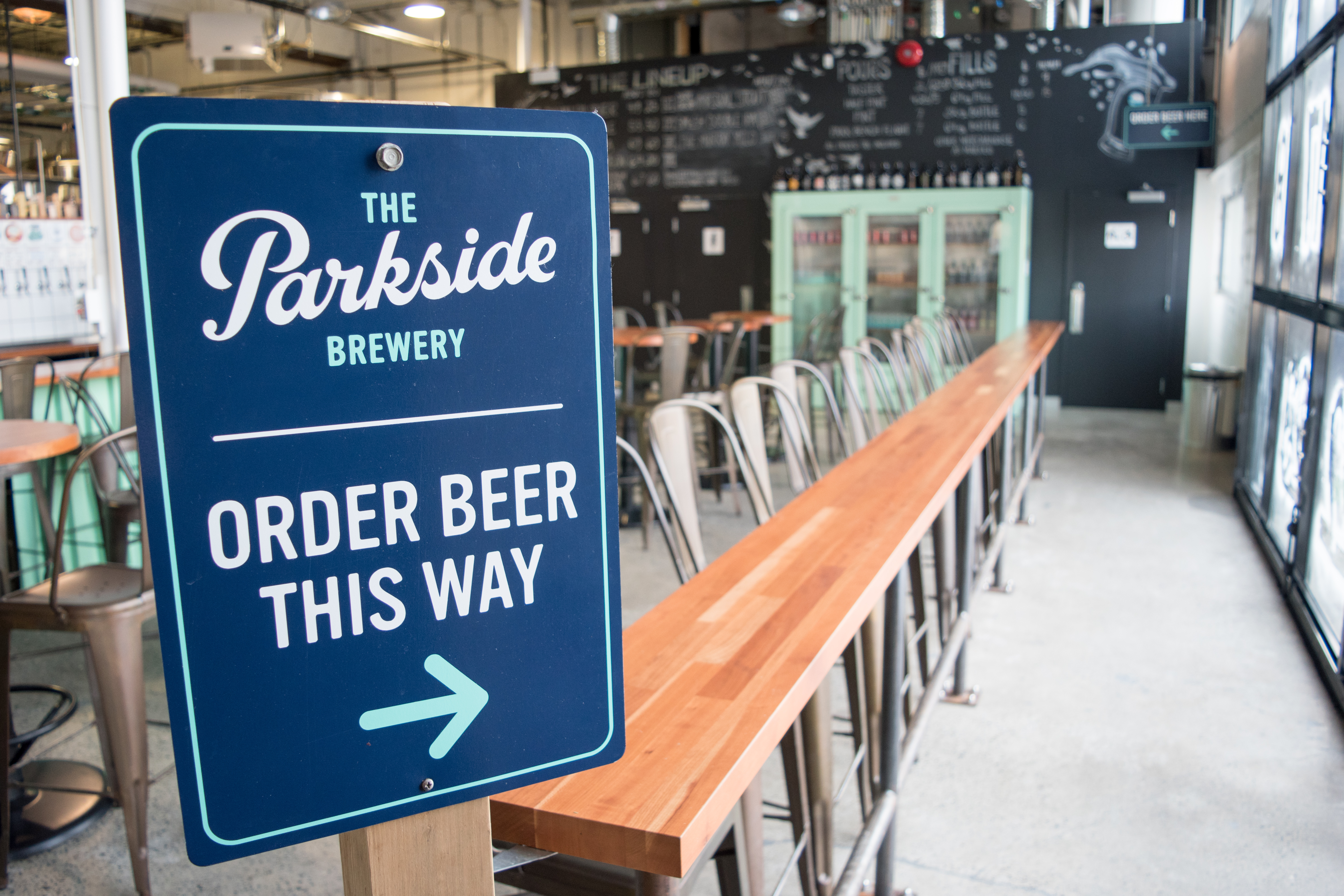 Parkside brewery tasting room