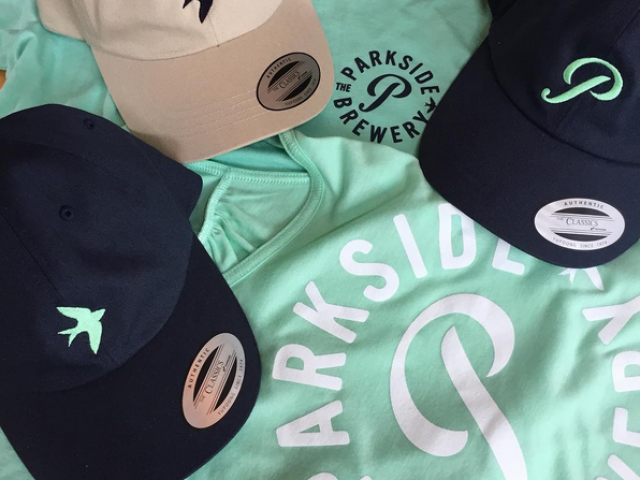 Parkside Brewery shirts and hats